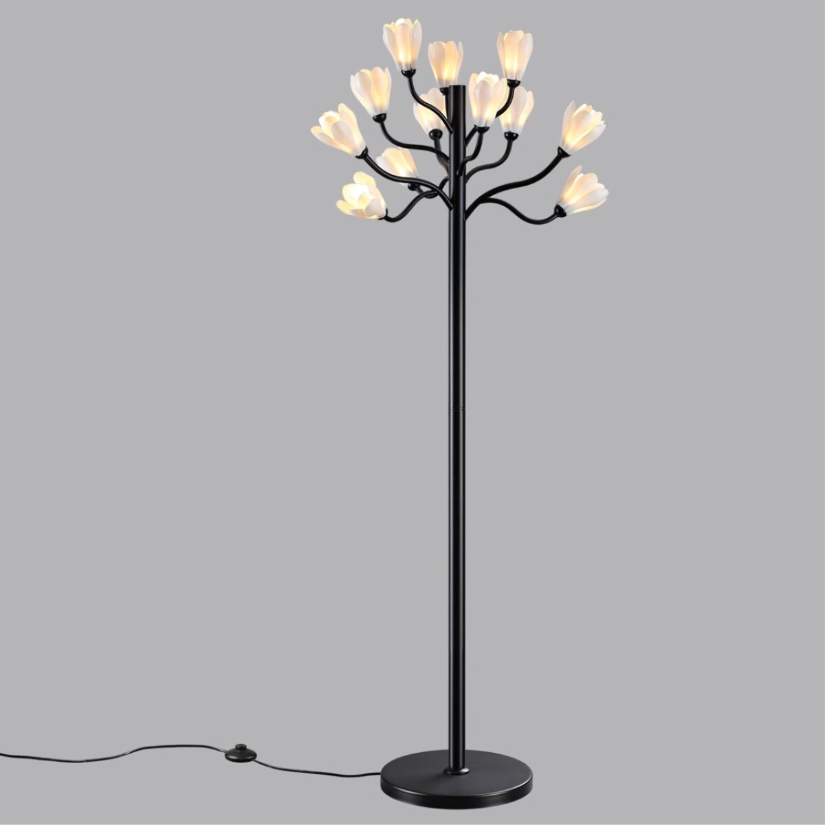 5090/12F MODERN ODL25 553 черный матовый/белый/фарфор Торшер G4 LED 12*5W GARDI — изображение 5