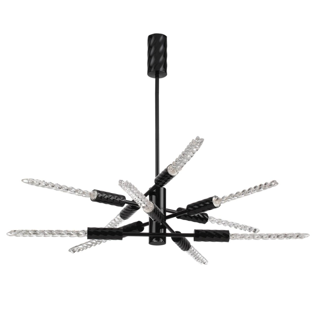 5459/28L L-VISION ODL_EX26 041 черный глянцевый/прозрачн./металл/стекло Люстра LED 28W (10*2.8W) 3000K 1260Лм KOLOS — изображение 1