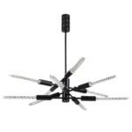 5459/28L L-VISION ODL_EX26 041 черный глянцевый/прозрачн./металл/стекло Люстра LED 28W (10*2.8W) 3000K 1260Лм KOLOS