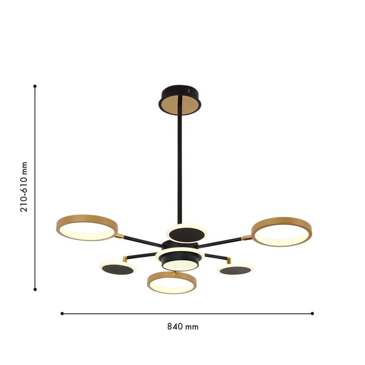 4687-7P, подвесная люстра, D840xH610, LEDx90W/45W/45W, 5980/3060/2940LM, 4000/6500/3500K, included, remote control — изображение 4