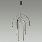 6633/95L HIGHTECH ODL24 285 металл/черный/акрил Подвесной светильник (регулируемые рожки) LED 95W 3000K 220V MEMFI — изображение 4