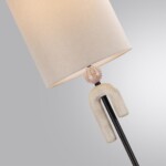 5410/1F MODERN ODL_EX23 113 черный матовый/бежевый /металл/полирезин/ткань Торшер E27 1*60W BAGEL — изображение 6