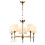 4894/5 MODERN ODL_EX22 161 бронзовый/белый/ткань Люстра E14 5*40W LONDON — изображение 5