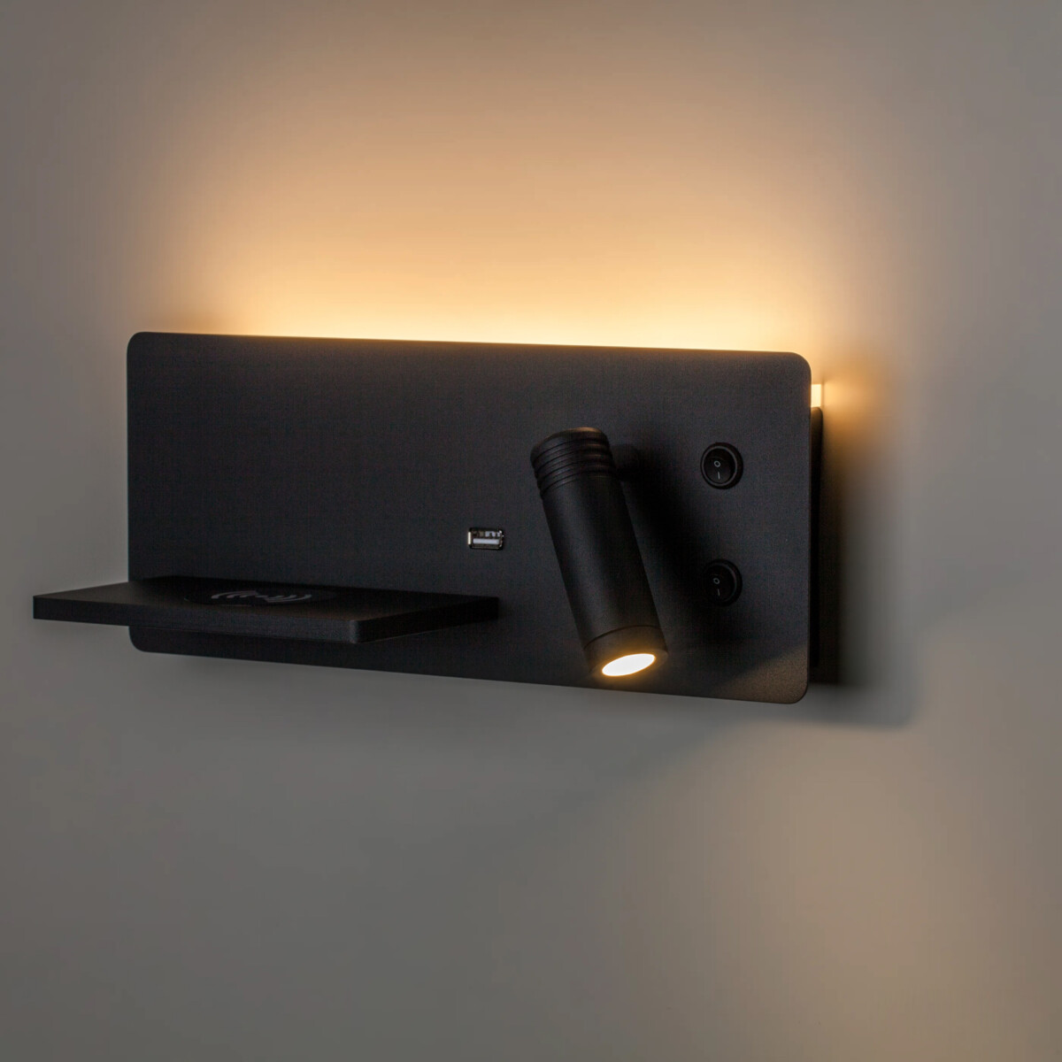 808547 Бра MURO 4,5W+3W LED 360LM+240LM ЧЕРНЫЙ 3000K — изображение 4