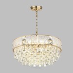 5070/12 HALL (В 2-х КОРОБКАХ) ODL24 601 золото/прозрачный/матовый/металл/хрусталь/стекло Люстра E14 12*40W FIESTA — изображение 3