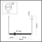 5008/28L L-VISION ODL24 571 золотой/металл/акрил Подвес LED 28W 4000K 2340лм CRYSTAL
