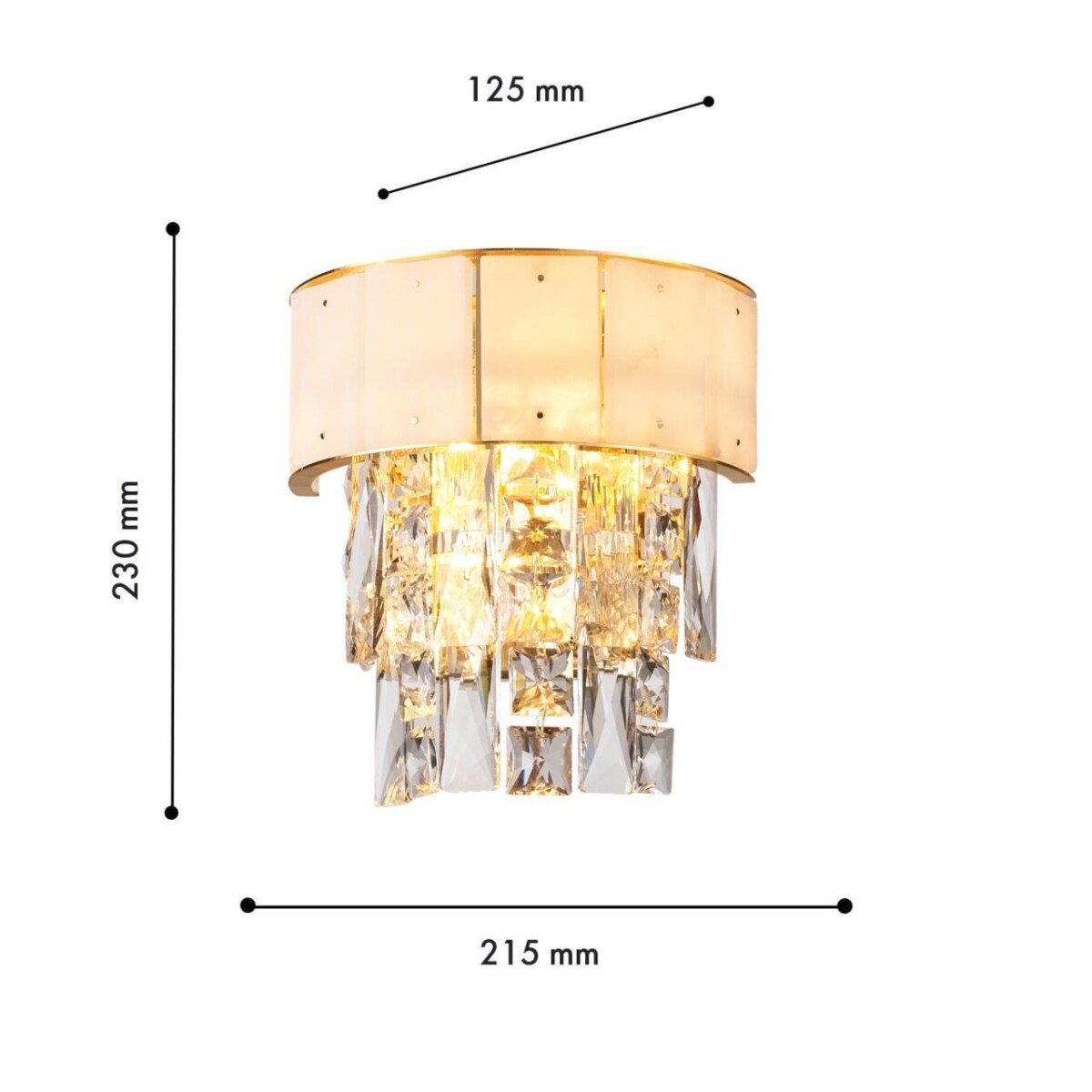 84981b0612883efdd6db80cef6f4efd5 4783-2W, настенный светильник, D125xW215xH230, 2xE14x40W, excluded — изображение 3