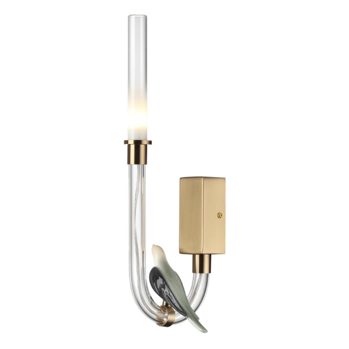 5431/2WL L-VISION ODL_EX24 093 золотой(под латунь)/белый градиент/беж./зеленый/ металл/стекло/керамика Бра (ЛЕВ.) LED 2W 4000K LARK — изображение 3