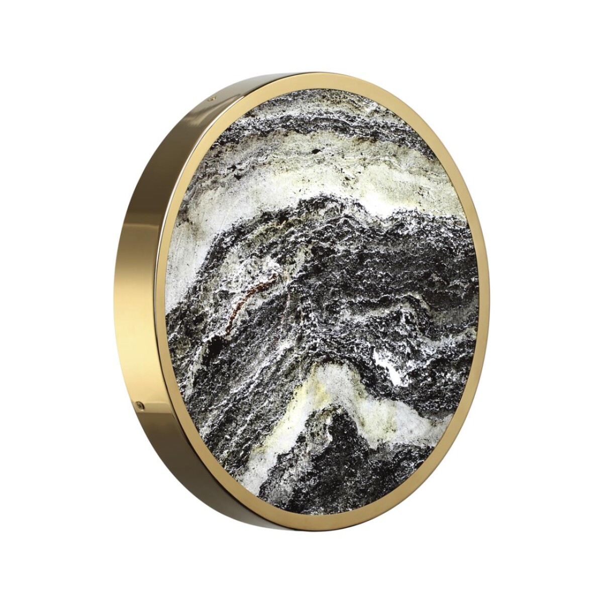 5079/30L L-VISION ODL24 209 зол/серо-бежевый/металл/натур.камень/акрил Настенный светильник с переключ.цветов.темпер. LED 30W 3000К/4000K/6000K BERGI — изображение 7