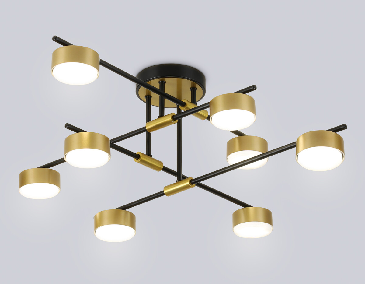 FL51752/8 BK/GD черный/золото GX53/8 max 12W 720*720*245 — изображение 1