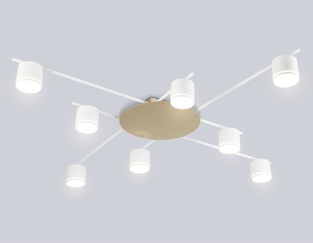 FL51759/8 WH/GD белый/золото GX53/8 max 12W 870*870*95 — изображение 1