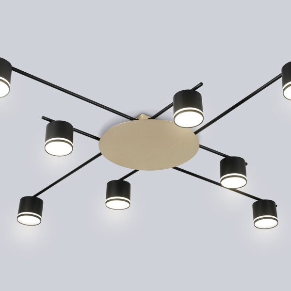 FL51760/8 BK/GD черный/золото GX53/8 max 12W 870*870*95