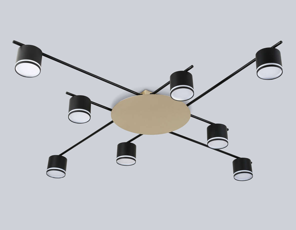 FL51760/8 BK/GD черный/золото GX53/8 max 12W 870*870*95 — изображение 5