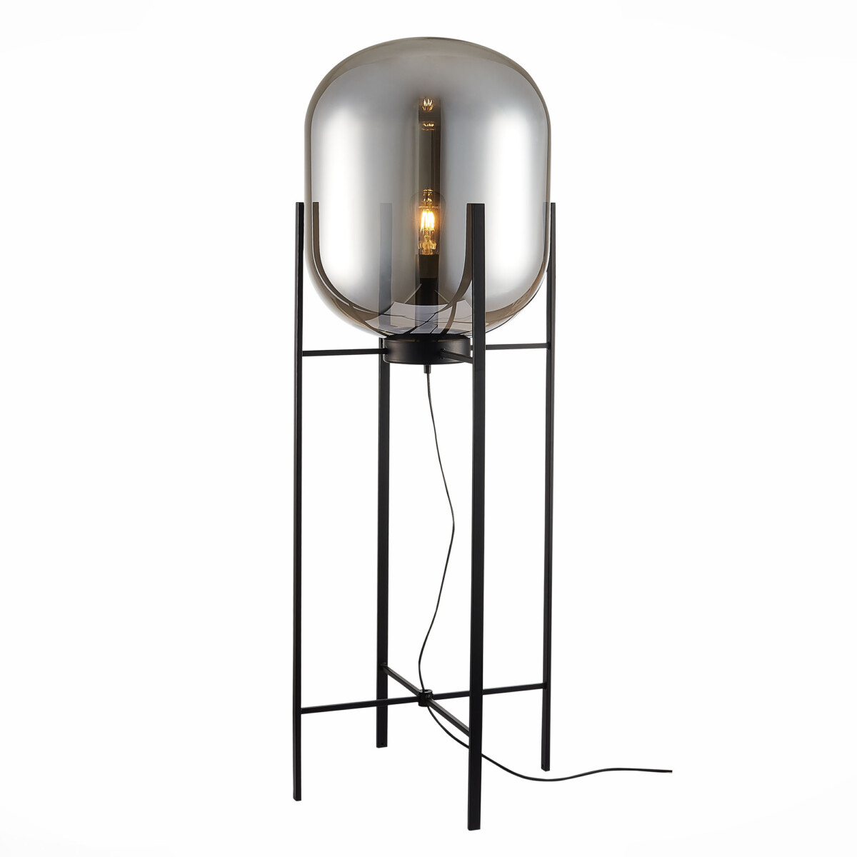 SL1050.725.01 Торшер ST-Luce Черный/Дымчатый E27 1*40W (из 2-х коробок) BURASCA — изображение 3