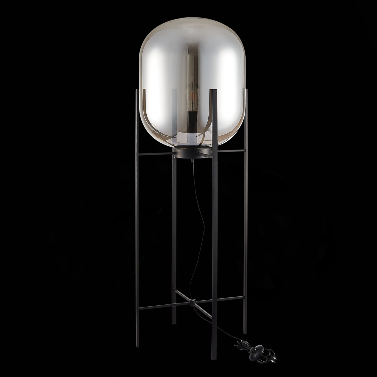 SL1050.725.01 Торшер ST-Luce Черный/Дымчатый E27 1*40W (из 2-х коробок) BURASCA — изображение 4