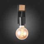 SL1142.401.01 Светильник настенный Черный, Светлое дерево E27 1*60W BAGETTI — изображение 8