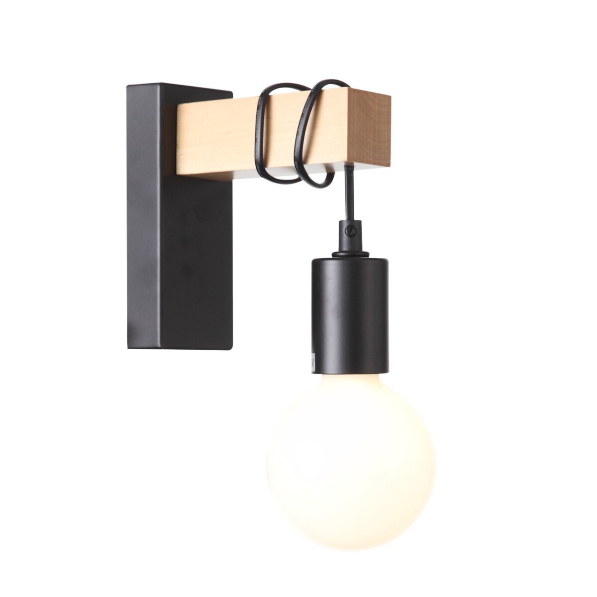 SL1142.401.01 Светильник настенный Черный, Светлое дерево E27 1*60W BAGETTI — изображение 12