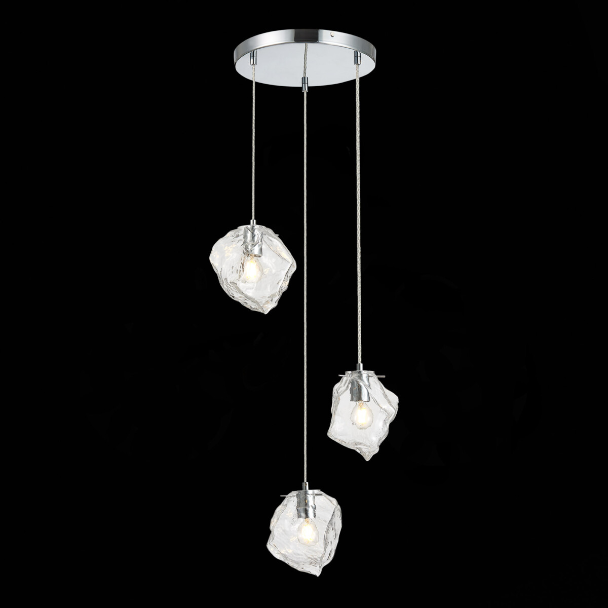 SL1175.103.03 Светильник подвесной ST-Luce Хром/Прозрачный E14 3*40W PORTICI — изображение 1