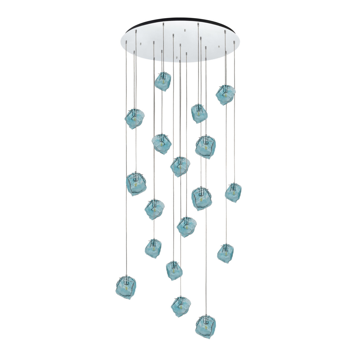 SL1175.113.18 Светильник подвесной ST-Luce Хром/Светло-голубой E14 18*40W PORTICI — изображение 2