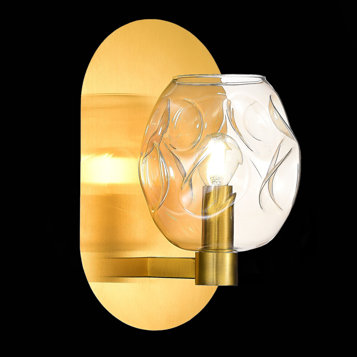 SL1188.301.01 Бра ST-Luce Латунь/Коньячный E14 1*40W IDESIA — изображение 1