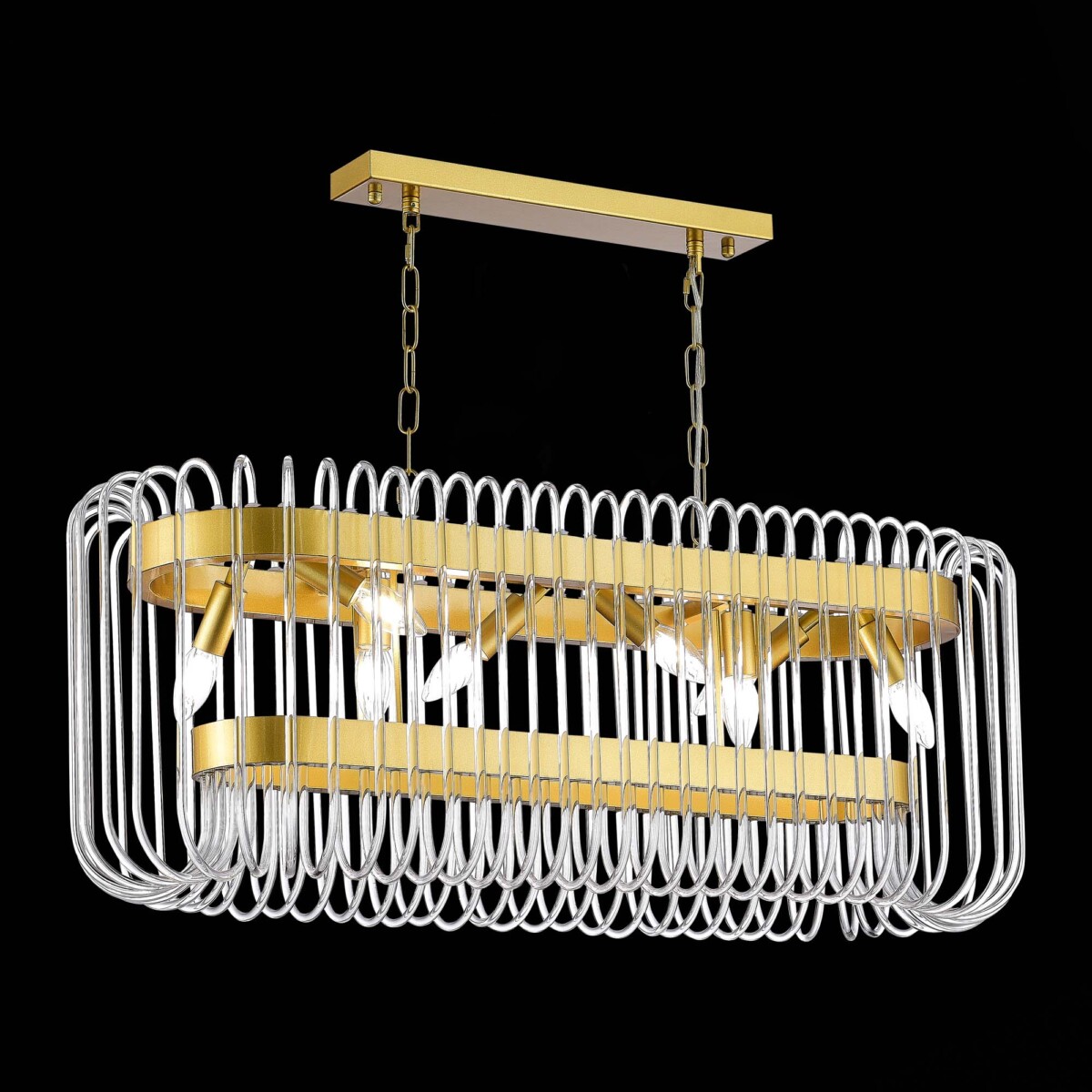 SL1228.203.08_01B SL1228.203.08 Люстра подвесная ST-Luce Золотистый/Прозрачный E14 8*40W GROSSETO — изображение 1