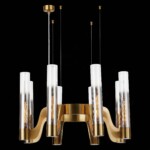 SL1235.303.08 Люстра подвесная ST-Luce Латунь/Хром, Прозрачный E27 8*40W ETTORE