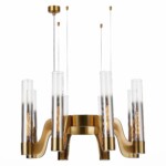 SL1235.303.08 Люстра подвесная ST-Luce Латунь/Хром, Прозрачный E27 8*40W ETTORE — изображение 3
