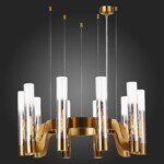 SL1235.303.10 Люстра подвесная ST-Luce Латунь/Хром, Прозрачный E27 10*40W ETTORE — изображение 2