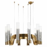 SL1235.303.10 Люстра подвесная ST-Luce Латунь/Хром, Прозрачный E27 10*40W ETTORE — изображение 4