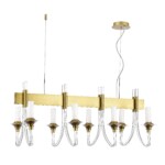 SL1241.213.08 Люстра подвесная ST-Luce Золотистый/Белый E14 8*40W VETRANO — изображение 2