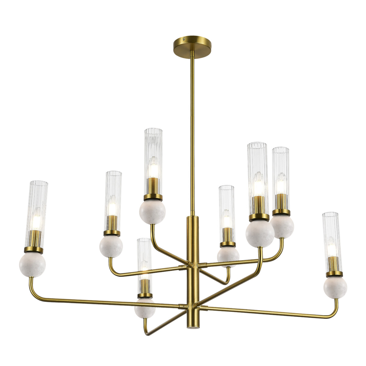 SL1244.303.08 Светильник подвесной ST-Luce латунь/прозрачный E14 8*40W MEDEA — изображение 3