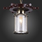 SL150.303.01 Светильник подвесной ST-Luce Бронза, Коричневый/Прозрачный с эфектом трещин E27 1*40W VOLANTINO — изображение 2