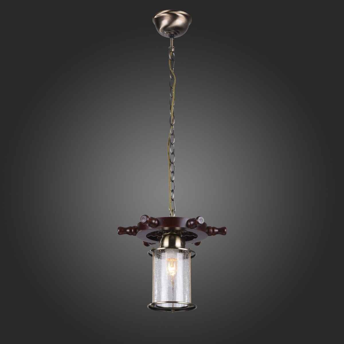 SL150.303.01 Светильник подвесной ST-Luce Бронза, Коричневый/Прозрачный с эфектом трещин E27 1*40W VOLANTINO — изображение 5