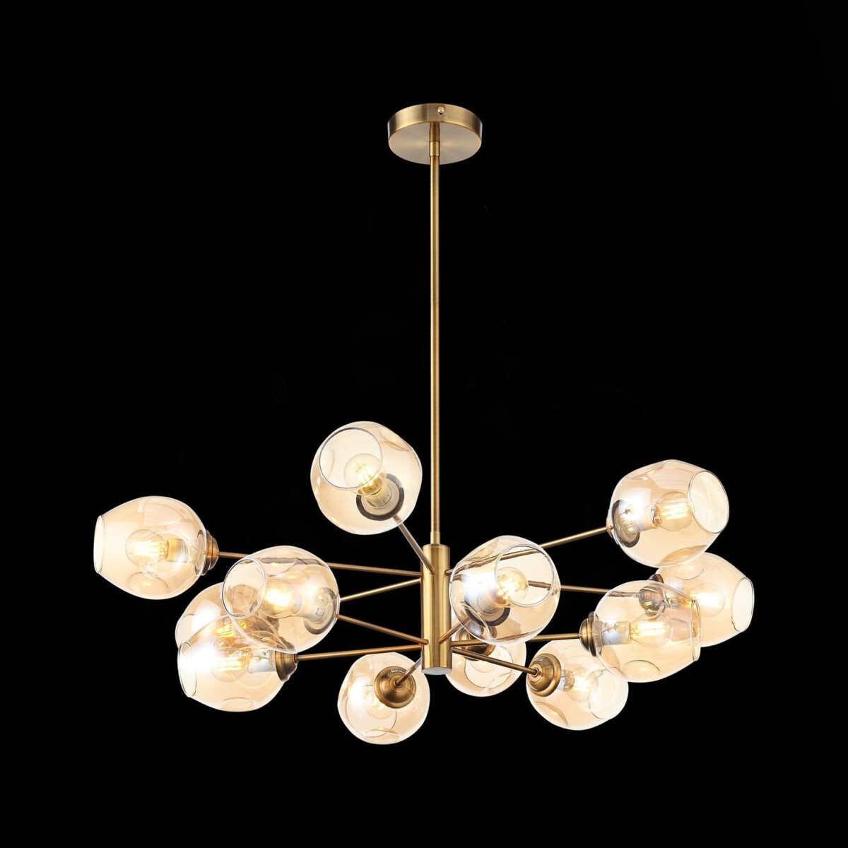 SL1500.203.12 Светильник подвесной ST-Luce Золотистый/Янтарный E14 12*40W FOVIA — изображение 1