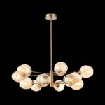 SL1500.203.12 Светильник подвесной ST-Luce Золотистый/Янтарный E14 12*40W FOVIA — изображение 4