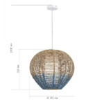 SL1514.513.01 Светильник подвесной ST-Luce Белый/Бежевый,Синий E27 1*40W VIMINI — изображение 4