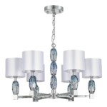 SL1759.103.06 Люстра подвесная ST-Luce Хром, Голубой/Белый E14 6*40W LINGOTTI — изображение 2