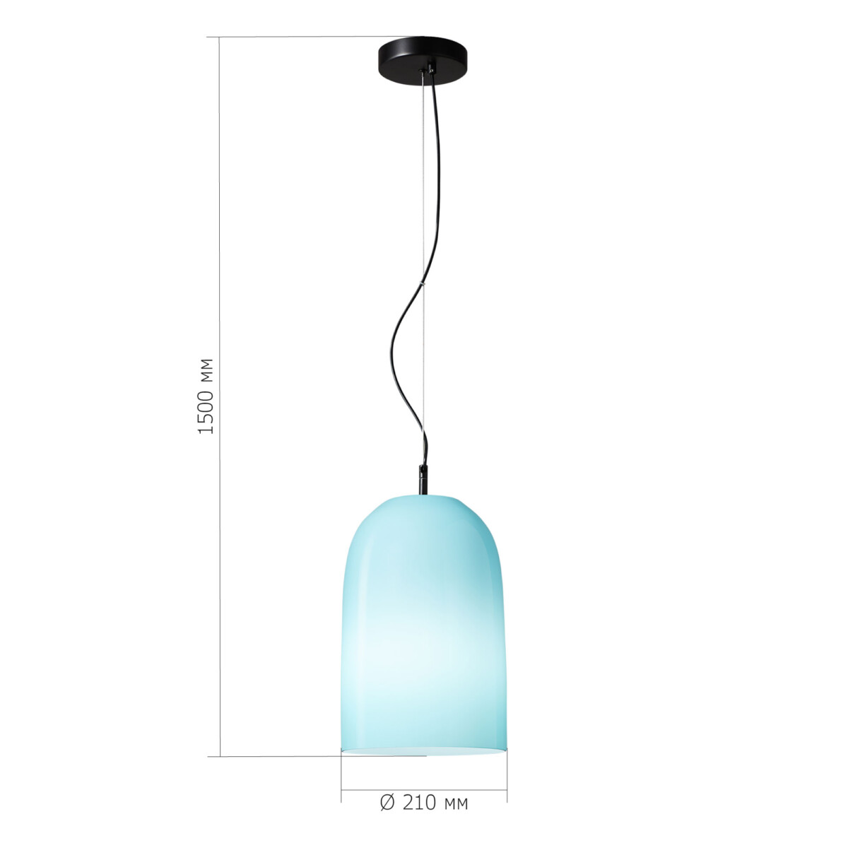 SL2001.403.01 Светильник подвесной ST-Luce Черный/Синий E27 1*60W MILO — изображение 3