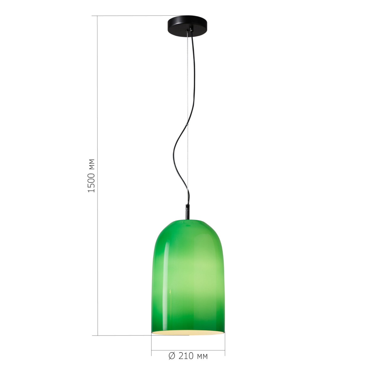 SL2001.413.01 Светильник подвесной ST-Luce Черный/Зеленый E27 1*60W MILO — изображение 3