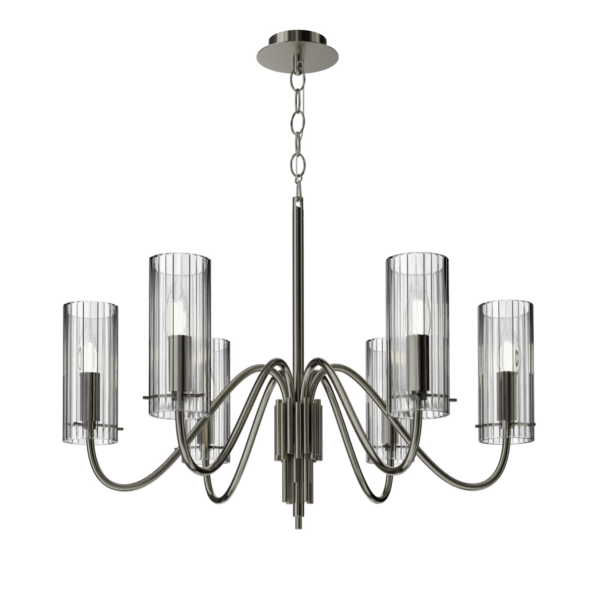 SL2005.103.06 Светильник подвесной ST-Luce никиль/прозрачный E14 6*40W SANTORI — изображение 3