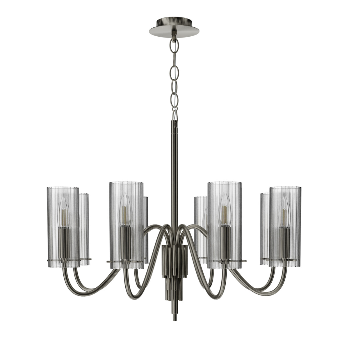 SL2005.103.08 Светильник подвесной ST-Luce никиль/прозрачный E14 8*40W SANTORI — изображение 2