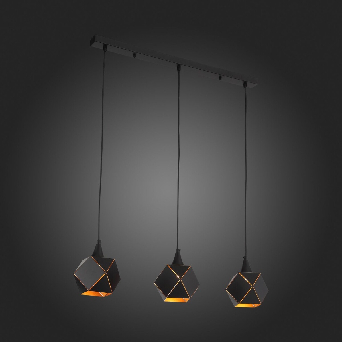 SL258.403.03 Люстра подвесная ST-Luce Черный/Черный, Золото E14 3*40W ENIGMA — изображение 2