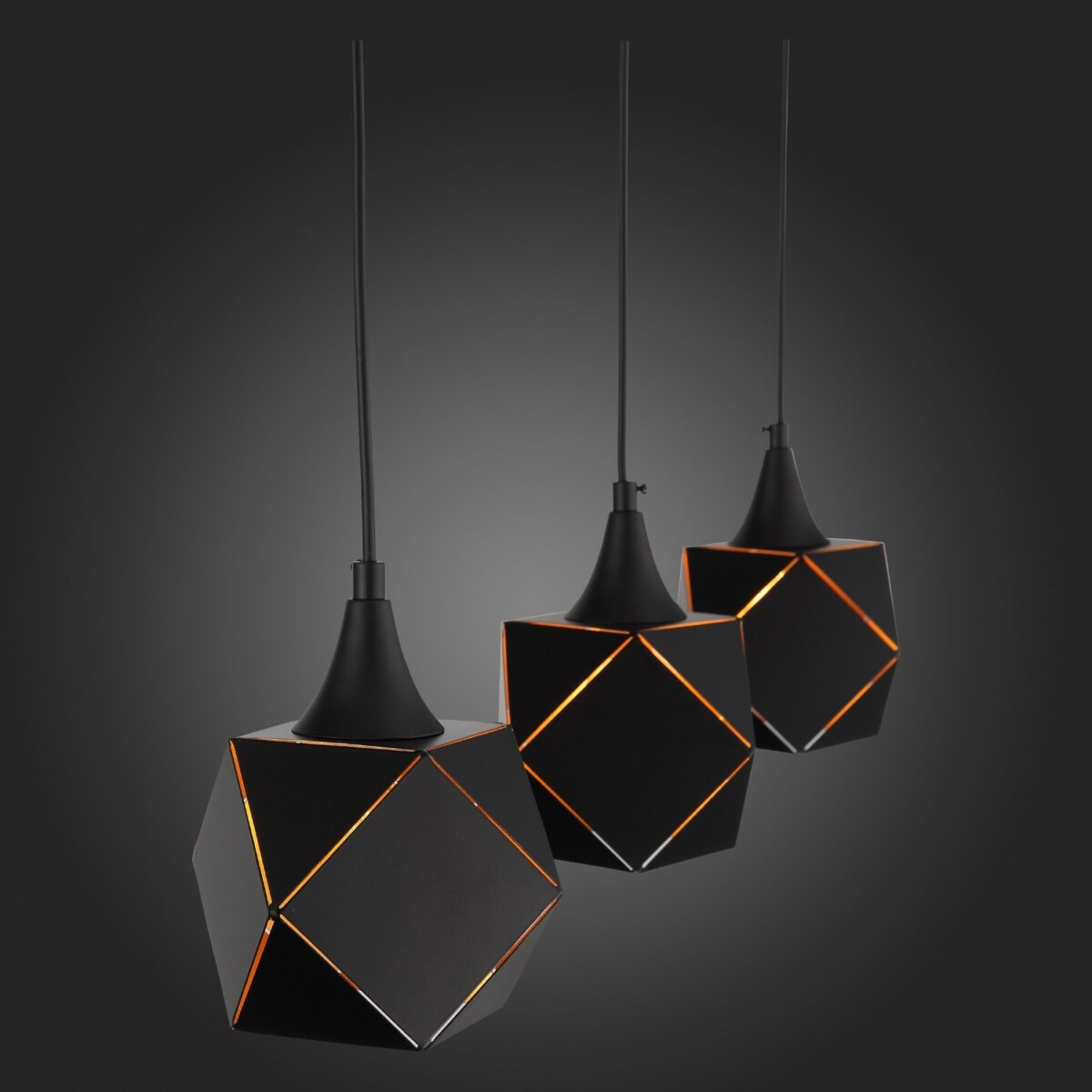 SL258.403.03 Люстра подвесная ST-Luce Черный/Черный, Золото E14 3*40W ENIGMA — изображение 8