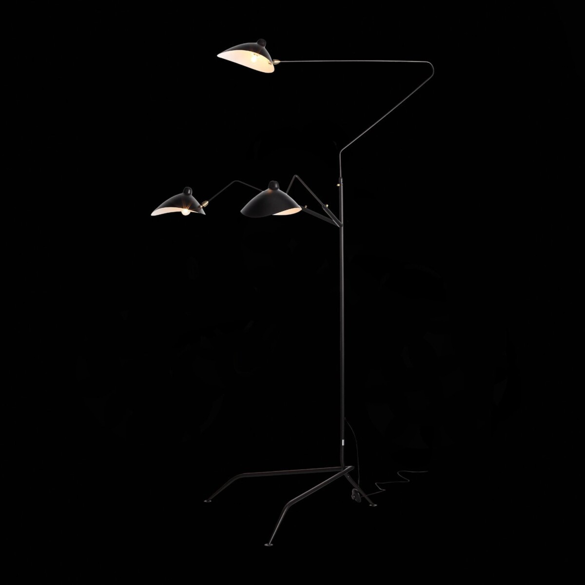 SL305.405.03 Торшер ST-Luce Черный/Черный, Белый E27 3*60W SPRUZZO — изображение 1