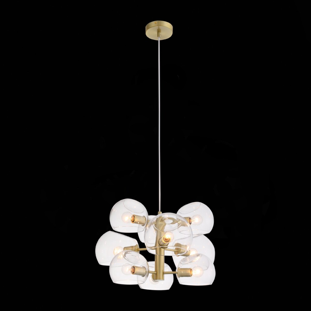 SL434.203.09_01B SL434.203.09 Люстра подвесная ST-Luce Латунь/Прозрачный E14 9*40W CALMARE — изображение 1