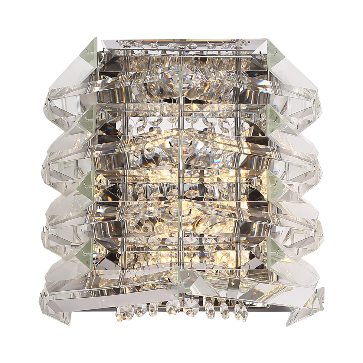 SL6137.101.02_01W SL6137.101.02 Светильник настенный ST-Luce никель/прозрачный E14 2*40W STROZZI — изображение 1