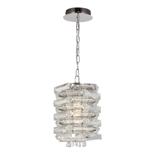 SL6137.103.01 Светильник подвесной ST-Luce никель/прозрачный E14 1*40W STROZZI