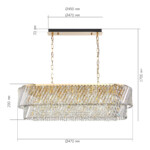 SL6138.303.14 Светильник подвесной ST-Luce латунь/прозрачный E14 14*40W RITZ — изображение 7