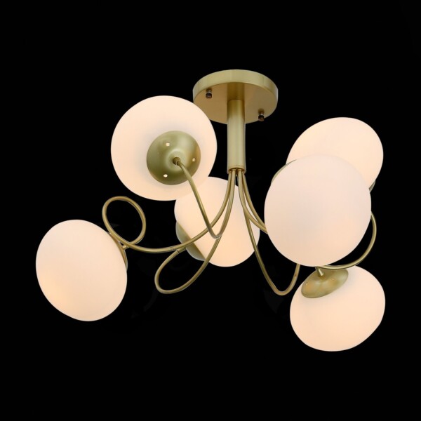 SL717.202.06 Светильник потолочный Золотистый/Белый E27 6*40W ACINI