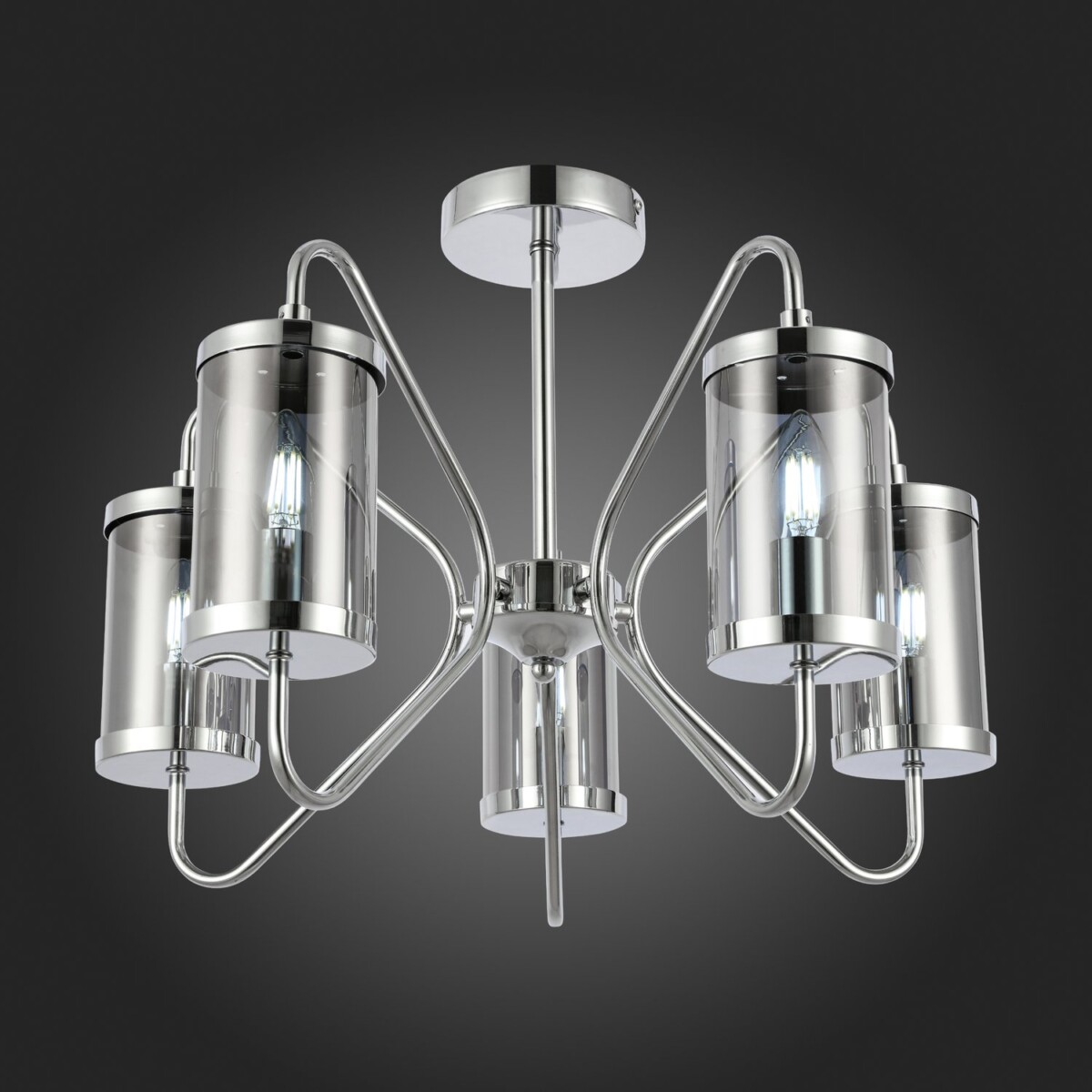 SLE102302-05 Светильник потолочный Хром/Дымчатый E14 5*40W VALIERI — изображение 2